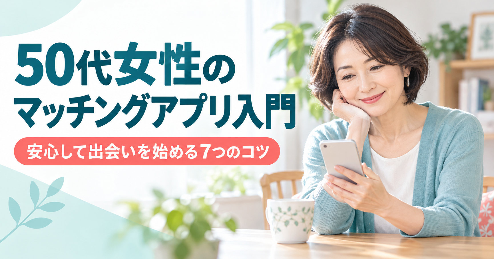 50代女性のマッチングアプリ入門と安心して出会いを始める7つのコツ